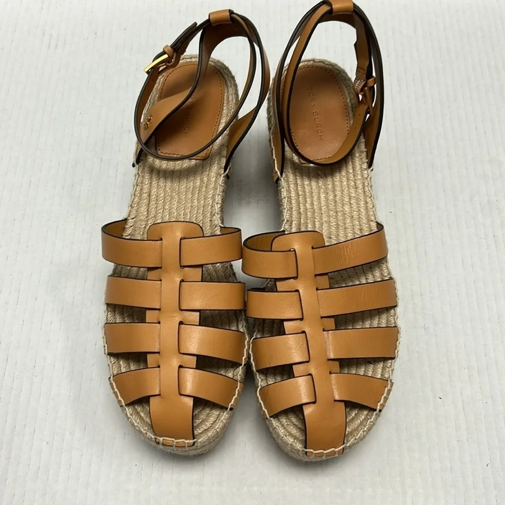Tory Burch Women's Fisherman Espadrille Wedge Heel Platform Sandals